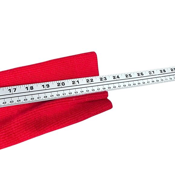 Tuckernuck Monroe Sweater Women's Small Red Mock Neck Bell Sleeve Relaxed Button - Picture 9 of 10